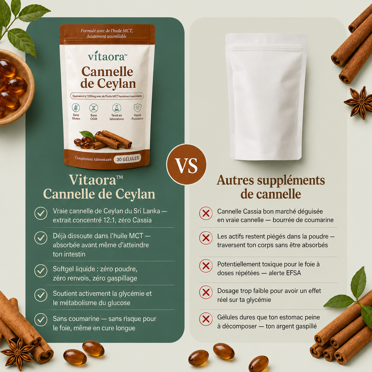 Cannelle de Ceylan Premium | Pour une glycémie enfin stable.