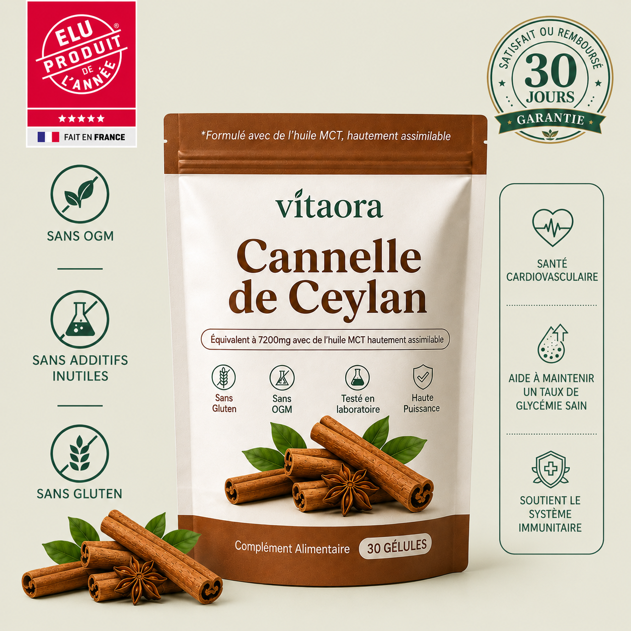 Cannelle de Ceylan Premium  | Pour une glycémie enfin stable.